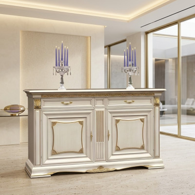 Cómoda Armario Armario de lujo Estante Consola Muebles de Italia Madera maciza Cómodas Nuevas