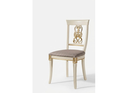 Lujo Diseño Silla Tapizada Sillas Asiento Respaldo Madera maciza Comedor Barroco