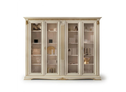 Vitrina armario Vitrinas Sala de estar Vitrinas Armarios Diseño Barroco Rococó Madera maciza