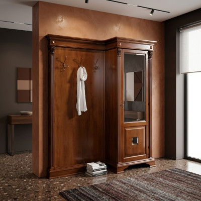 Set de armario de entrada con armario y panel - Muebles de campo de la sala