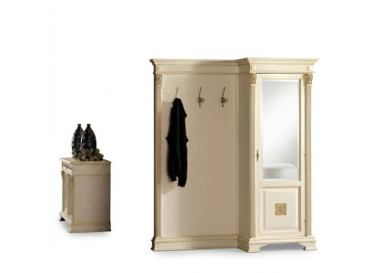 Conjunto de guardarropa con espejo, estante de pared, gancho, armario, perchero para ropa, recibidor.