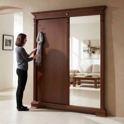 Pasillo Muebles de vestíbulo Paneles de recibidor Espejo Perchero Vestíbulo Barroco