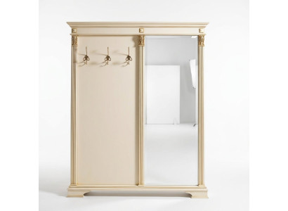 Garderobe Espejo Perchero blanco Panel de perchero Vestíbulo Italia