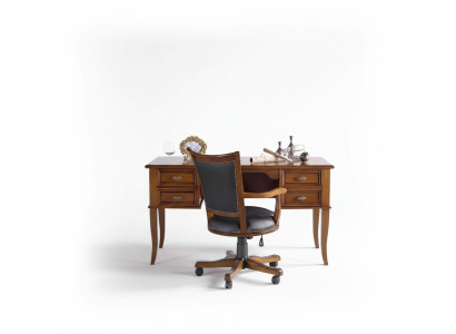 Juego de oficina, escritorio, silla de jefe, oficina completa, estilo barroco rococó de 2 piezas.