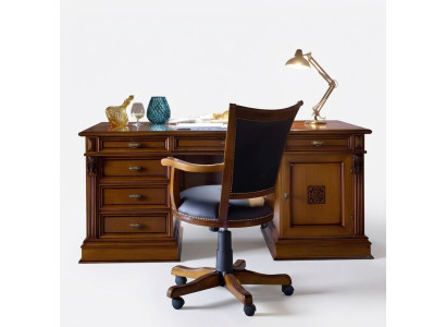Montaje del estudio de oficina Muebles para oficina Mesa Silla Conjunto de 2 piezas Estilo barroco
