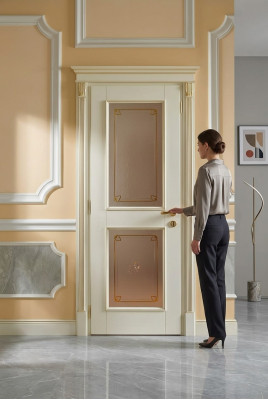 Puerta + marco Puertas interiores Barroco Fabricación a medida Puertas de madera maciza clásicas Italia nuevo