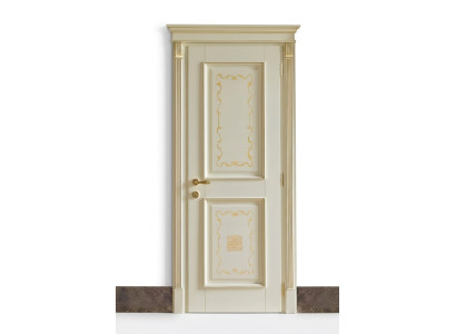 Puertas interiores barrocas y rococós hechas a medida con marco, puertas clásicas de madera maciza italiana.