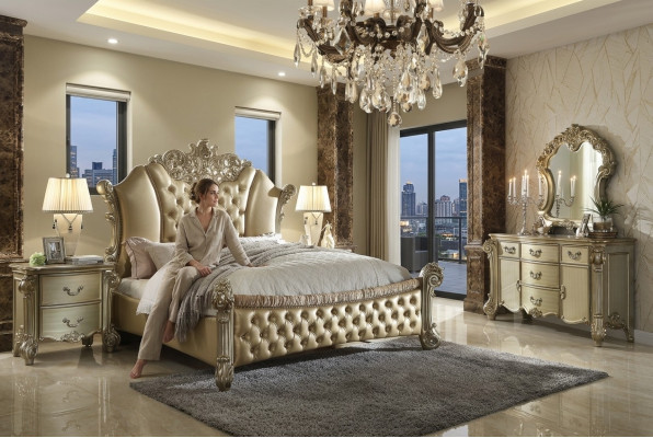 Cama decorativa, diseño de cabecero de lujo de hotel, camas dobles, dormitorio de cuero