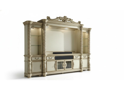 Mueble de salón con pared de TV, pared de televisión, conjunto de salón, muebles de salón, muebles de salón clásicos, armario, estantería.