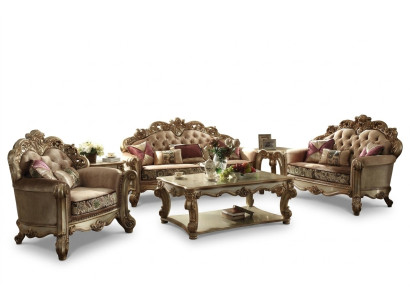 Conjunto de sofás de 3 plazas y 2 plazas. Clásico conjunto de muebles para sala de estar con sofás y cojines acolchados.