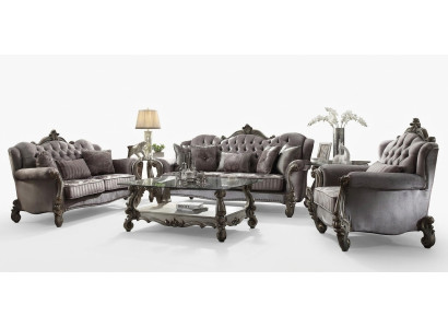 Sofá de 3 plazas y 2 plazas, almohadones clásicos de sofá de salón.