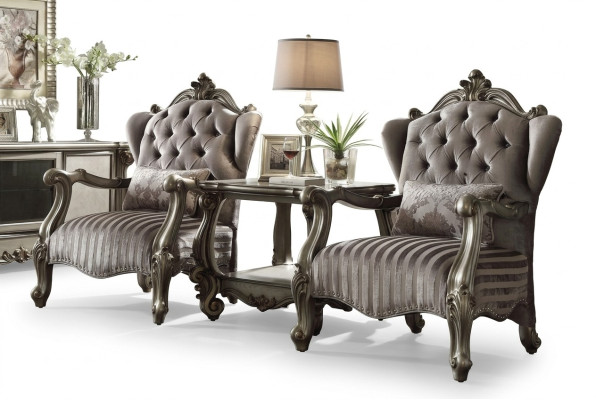 Elegante Diseñador Mesa de centro clásica Mesa auxiliar Mesa de madera Barroco