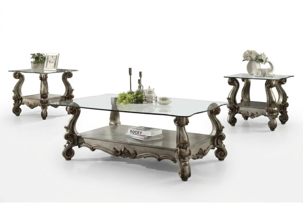 Mesa de centro de diseñador noble mesa auxiliar sofá decoración mesa de salón barroco