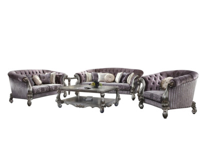 Sofá de tres plazas Sofás Sofá Conjunto de muebles de cuero de estilo Barroco y Rococó