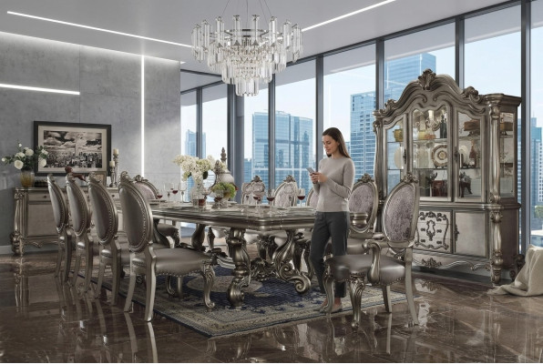 Mesa de comedor 10 sillas conjunto de comedor grupo de comedor mesa de madera 11 piezas barroco