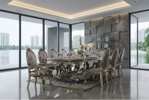 Mesa de comedor Mesas Mesas Mesa Oficina Diseño Clásico Decoración Madera Barroco