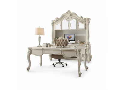 Mesa de oficina con escritorio + silla de escritorio de diseño Barroco Rococó.