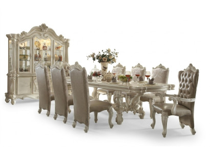 Estilo barroco comedor conjunto de comedor de lujo mesa de comedor 8 sillas aparador espejo
