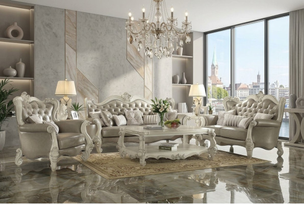 Sofá 3+2+1 plazas conjunto de sofás clásicos de decoración salón.