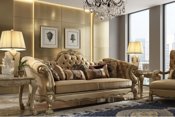 Clásico sofá de 3 plazas Sofá sofá Sofás tapizados Sofás decorativos Barroco
