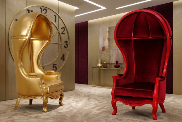 Diseño de sillón de lujo de cuero para televisión, sofá de relax de una plaza, sofá acolchado lounge nuevo.
