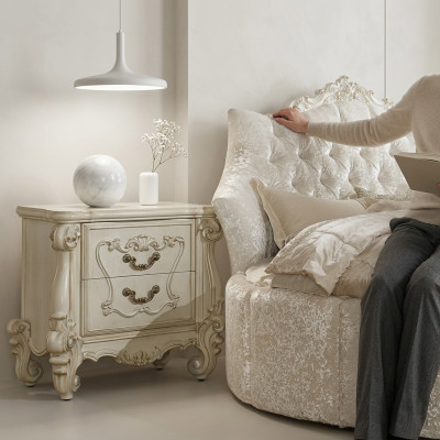 Diseño mesita de noche mesa auxiliar consola mesa muebles madera barroco rococó nuevo