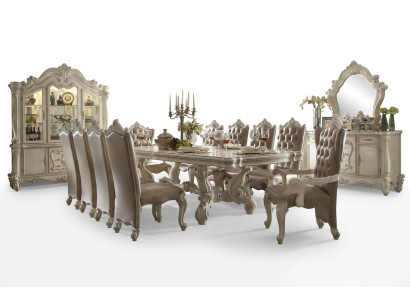 Muebles de alta calidad Mesa de comedor Mesa xxl Mesas de villas 305cm xxl Madera Barroco