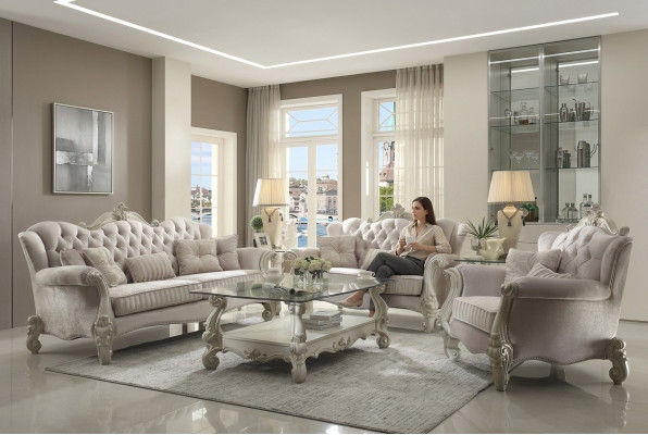 Lujo Muebles Set de Sofá Decoración Sofá Tapizado 3+2+1 Asientos + Mesa de Centro