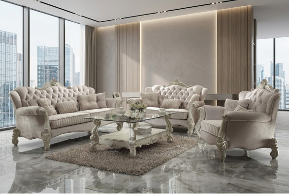 Lujo Muebles Set de Sofá Decoración Sofá Tapizado 3+2+1 Asientos + Mesa de Centro