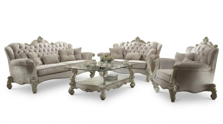 Conjunto de sofás Chesterfield 3+2 plazas, diseño de sofá acolchado.