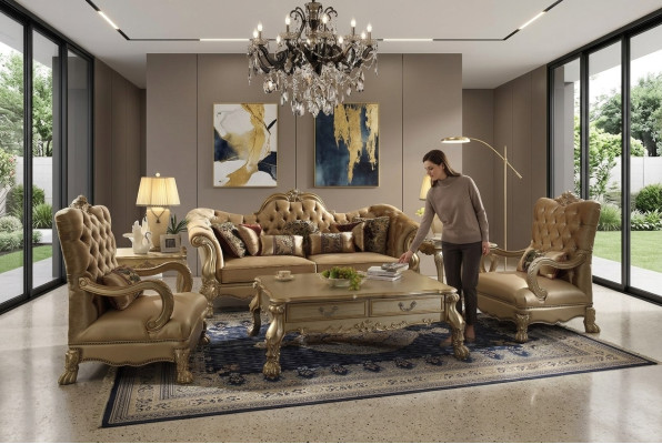 Sofá 3+1 plazas Sofás de salón clásicos conjunto de muebles tapizados