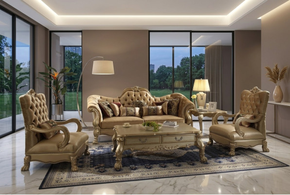 Sofá 3+1 plazas Sofás de salón clásicos conjunto de muebles tapizados