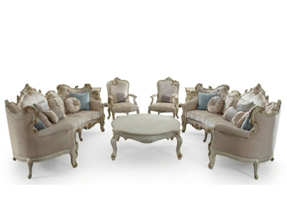 Muebles de lujo Conjunto de sofás Sofá Polster 4+4+1+1 con mesa de centro