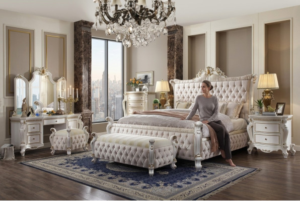 Cama Chesterfield Camas acolchadas Decorativas Camas matrimoniales Decorativas
