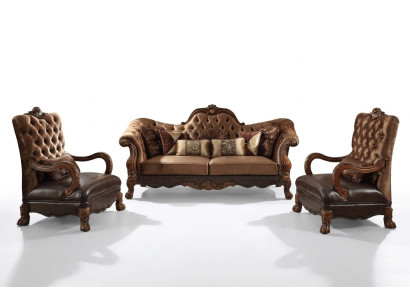 Mueble de sofá de diseño 3+1+1 mesa de café mesa auxiliar 6 piezas Salón