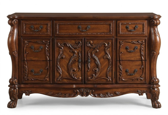 Buffet Aparador Cómoda Verdadero trabajo manual Madera Decoración Barroco Rococó Servir