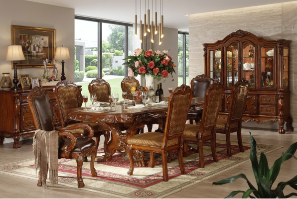 Mesa de comedor real Mesa Mesas Mesa de madera Decoración clásica Rococó Barroco