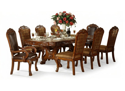 Mesa de comedor real Mesa Mesas Mesa de madera Decoración clásica Rococó Barroco