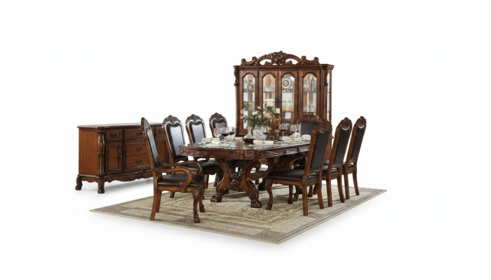 Mesa de comedor Conjunto de mesa de madera de comedor Sala de estar Conjunto de mesas de diseño