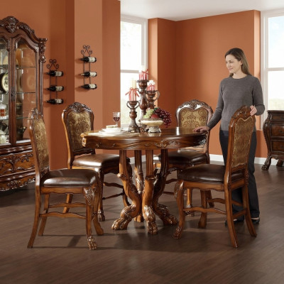 4 sillas de madera auténtica con asiento acolchado, juego de comedor, sillas de comedor.