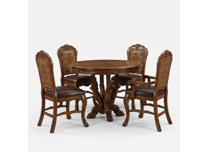 4 sillas de madera auténtica con asiento acolchado, juego de comedor, sillas de comedor.