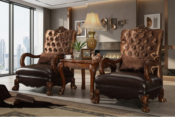 Sillón Diseñador Silla Tapizada Relax Tela Textil Cuero Sala de Estar Nuevo Chesterfield