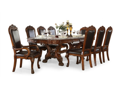 Muebles Mesa 6x Juego de sillas Comedor Conjunto de madera Completo Barroco Rococó