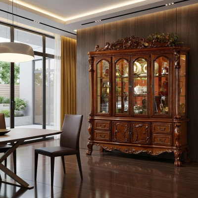 Vitrina decorativa armario vitrinas salón armarios ver barroco diseño