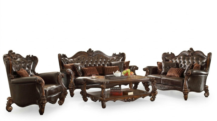 Juego de sofá 3+1+1 asientos de cuero sofá sillón conjunto de tapicería juego de sofá.