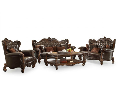Juego de sofá 3+1+1 asientos de cuero sofá sillón conjunto de tapicería juego de sofá.