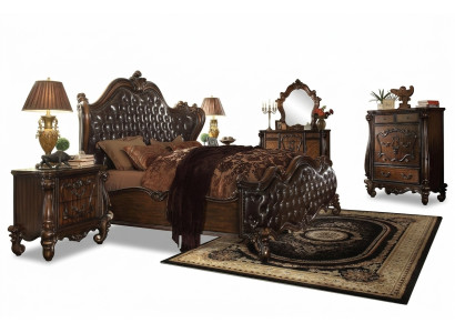 Lujo Clase Conjunto de dormitorio Barroco Rococó Cama Decoración Cama doble Camas