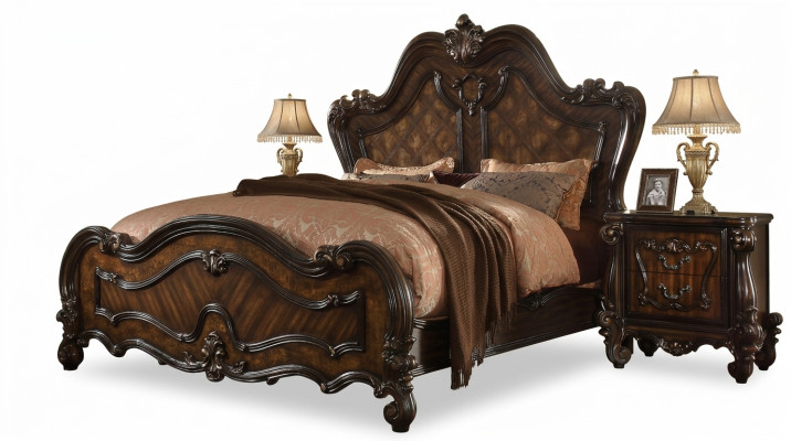 Cama doble real + 2 mesitas de noche, juego completo, nuevo.