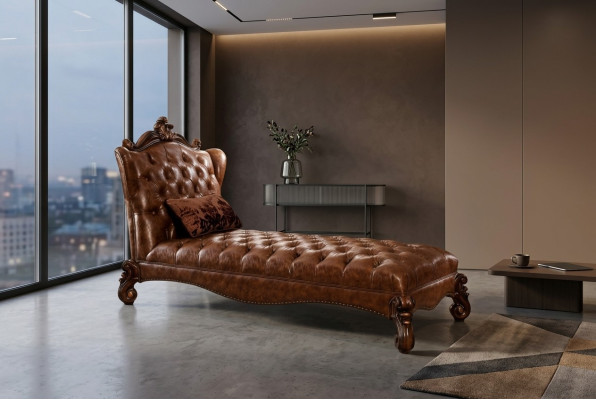 Sofá de lujo con chaise longue estilo antiguo Chaise Lounge Barroco Rococó.
