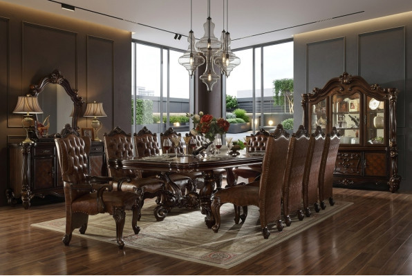 Mesa de comedor Grupo de mesas Comedor Sala de estar Madera Barroco Rococó Mesas